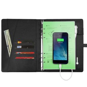 Negocios A5-Agenda borrable inteligente de cuero PU, cargador inalámbrico, Notebook con Powerbank, disco Flash Usb - Product Image 1