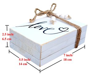 现代乡村木制装饰书堆茶几人造书堆家庭装饰爱情家庭生活开始 - Product Image 1