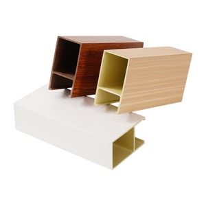 新设计室内木纹聚氯乙烯木塑天花板 - Product Image 3
