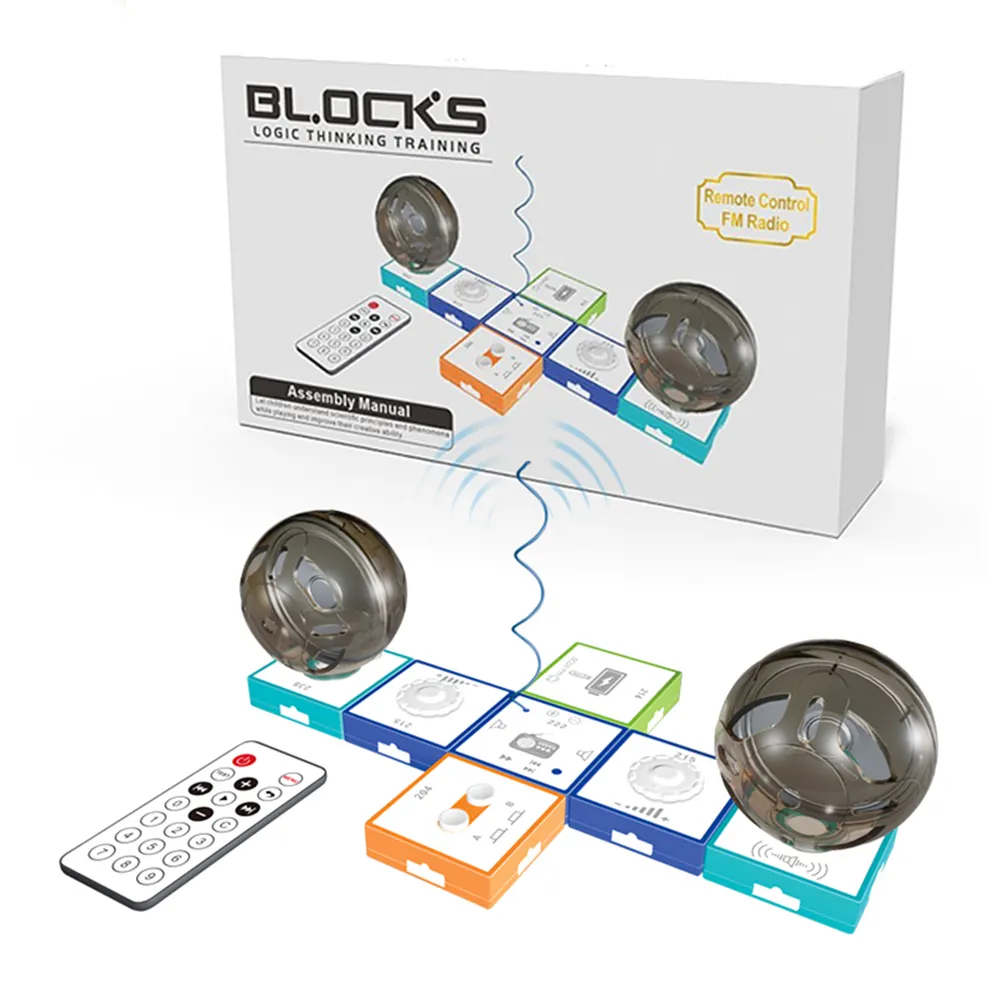 KUNYANG Mainan Perlengkapan Sekolah Alat Tulis Pengembangan Fisik Elektronik Blok Stem Mainan Pendidikan