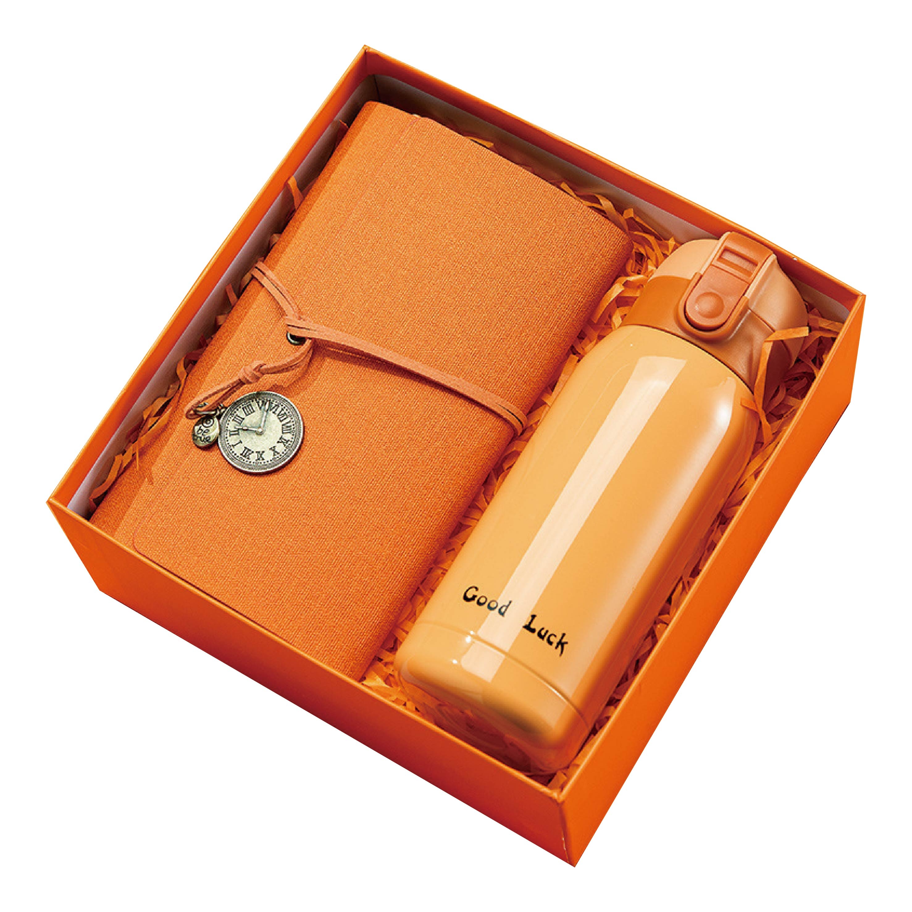 Thermos cup, notedbook