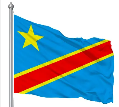 Nationalfeiertag der Demokratischen Republik Kongo Flagge