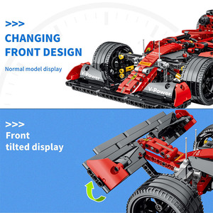 Sports Car Model Building Kit Racing Car Building Blocks <strong>1</strong>:<strong>10</strong> Formula <strong>F1</strong> SF90 Car Display Set Racing Building Block Model - Product Image 4