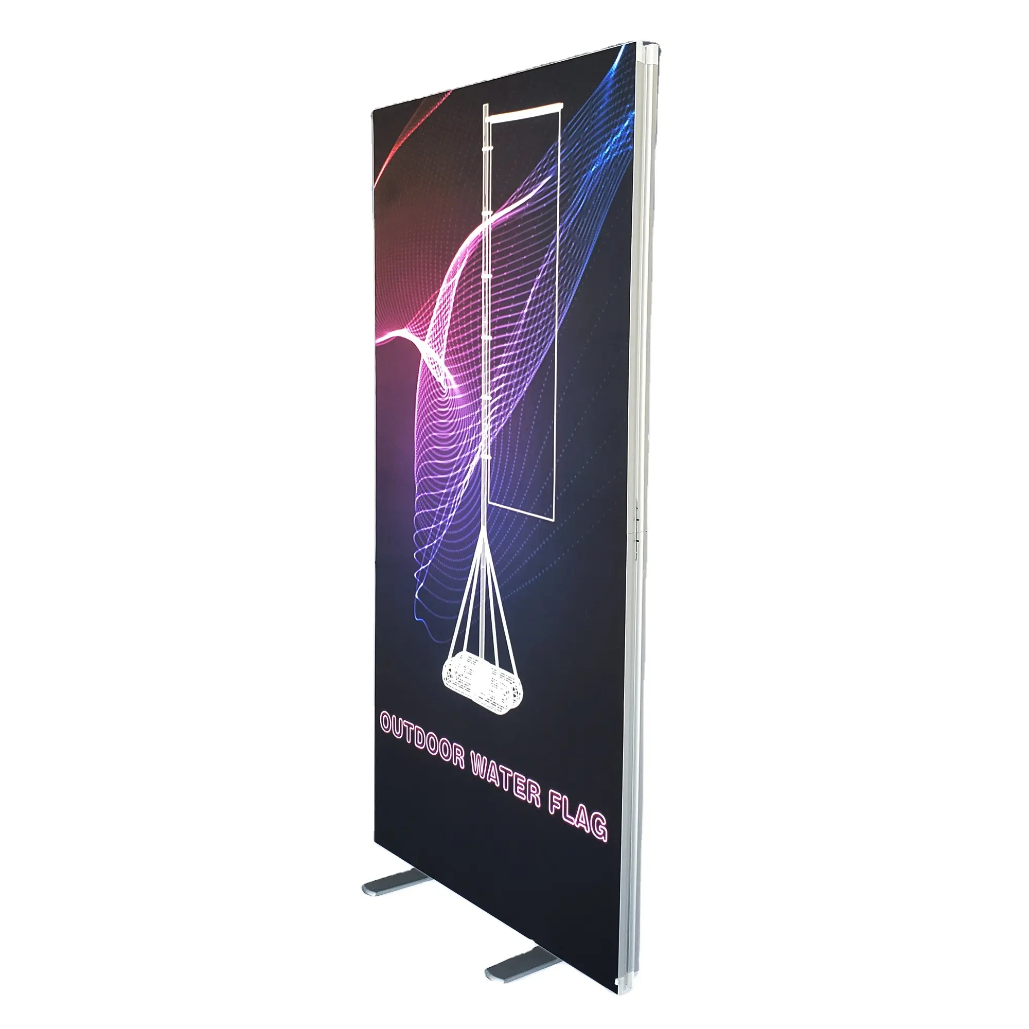 LED-Beleuchtung EXPO SEG Licht box Doppelseite Aluminium rahmen Grafik Werbung Licht box mit Fuß basis