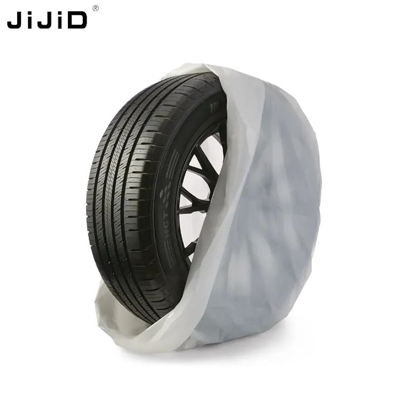 JiJiD Spare Car Tire Custom Size Disposable Clear Pe Printing Tire Storage Plastic Bag Plastic Tire Bags