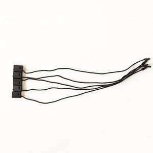 Etiquetas colgantes de cuerda de etiqueta colgante de plástico común de Color negro con cuerda para ropa - Product Image 2