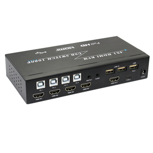 Conmutador multivisor KVM HDMI 4x1 4K HDMI KVM 4 en 1 salida conmutador de corte de vídeo multivisor cuádruple sin costuras para 4 PC - Product Image 6