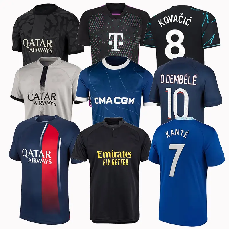 Erwachsene Kinder Fußballtrikot Kits Club Fußballtrikots Uniformen Set Fußball-Trainingsanzug mit individueller und originaler Fußballbekleidung