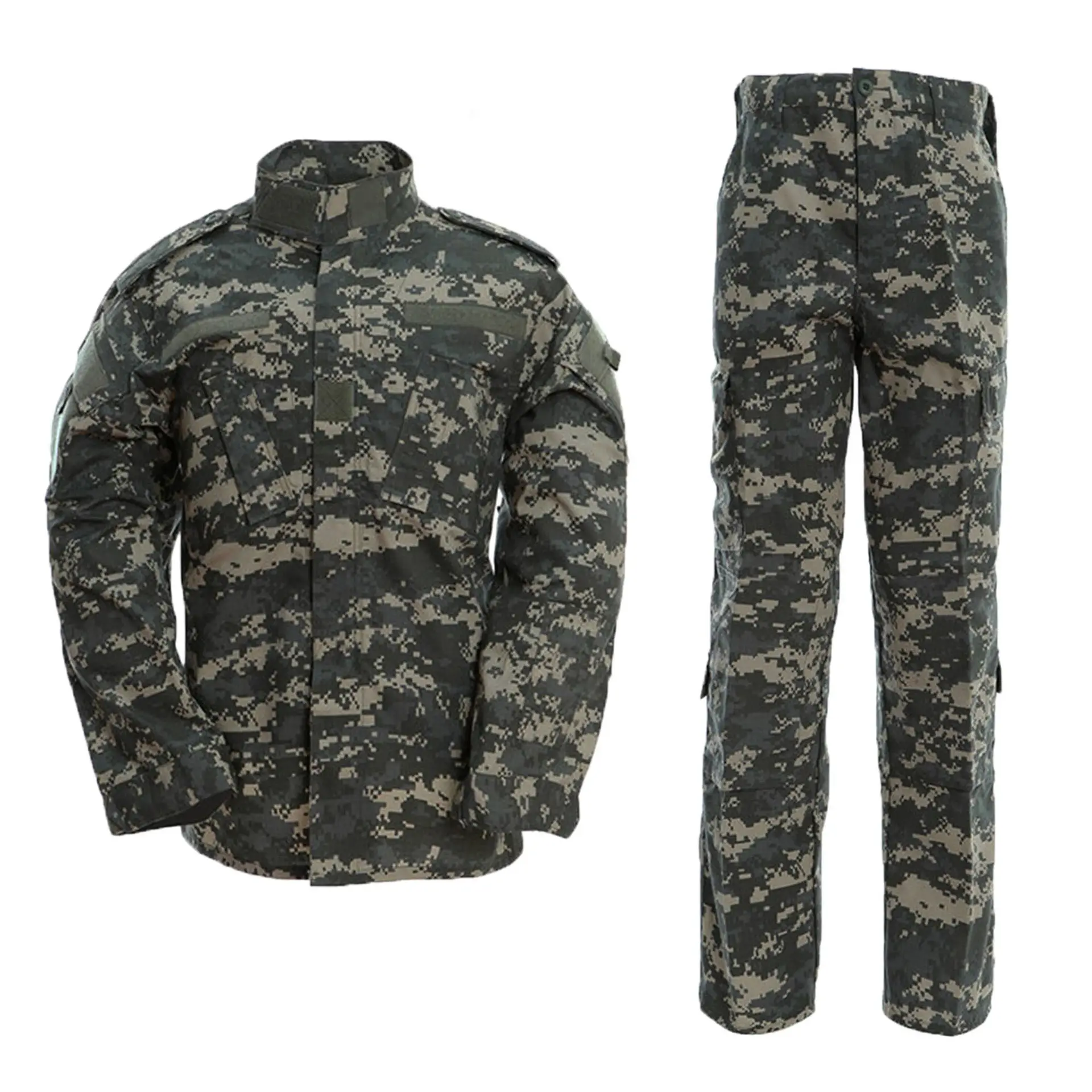 Acuu-uniforme de combate para hombre, chaqueta y pantalones de camuflaje Digital XXL, conjunto de algodón XXXL, OEM, Primavera, Gsm, Logo largo