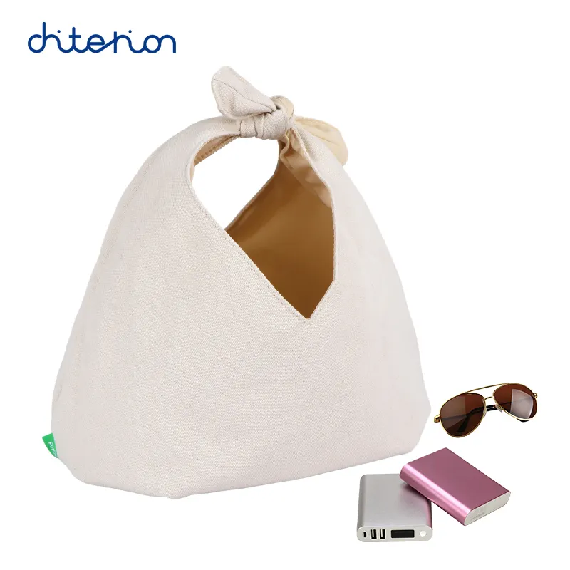 Chiterion Großhandel MX0436 Modische süße natürliche Baumwolle Leinwand Handtasche Plain Blank Einkaufstaschen Damen Handtasche