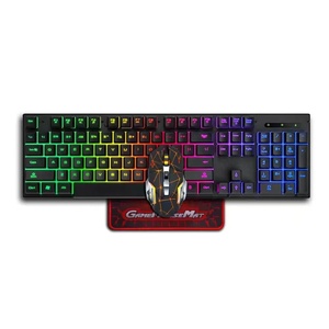 全新产品TWOLF TF380无线游戏键盘和鼠标组合可充电键盘和鼠标鼠标垫3合1 - Product Image 1