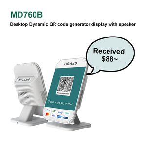 Genere un dispositivo terminal de pago dinámico con código QR con pantalla LCD y altavoz - Product Image 3
