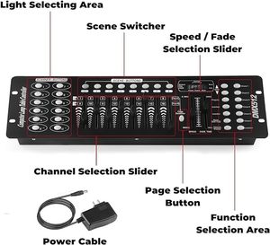 192 <strong>DMX</strong> <strong>Controller</strong> Panel for DJ Stage Lighting LED Music Shows for Christmas Halloween Party Editing Program <strong>DMX</strong> 512 Console - Product Image 3