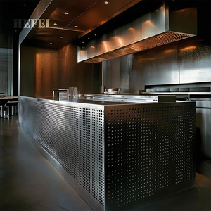 Modular kim loại quầy bar | bàn tiếp tân bằng thép không gỉ | thiết kế tùy chỉnh - Product Image 4