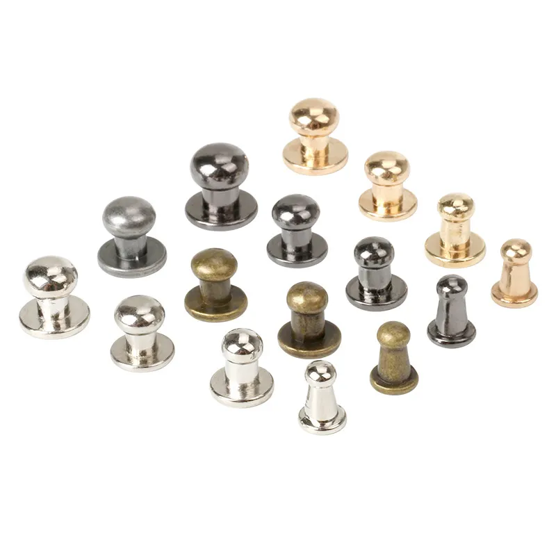 High quality metal button screws round head ball column stud nail pacifier rivet leather craft hardware accessories