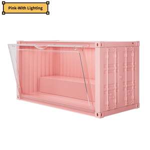 New Container Design 2 Layers Display <strong>Box</strong> Plastic <strong>Toy</strong> Storage <strong>Box</strong> with Light - Product Image 3