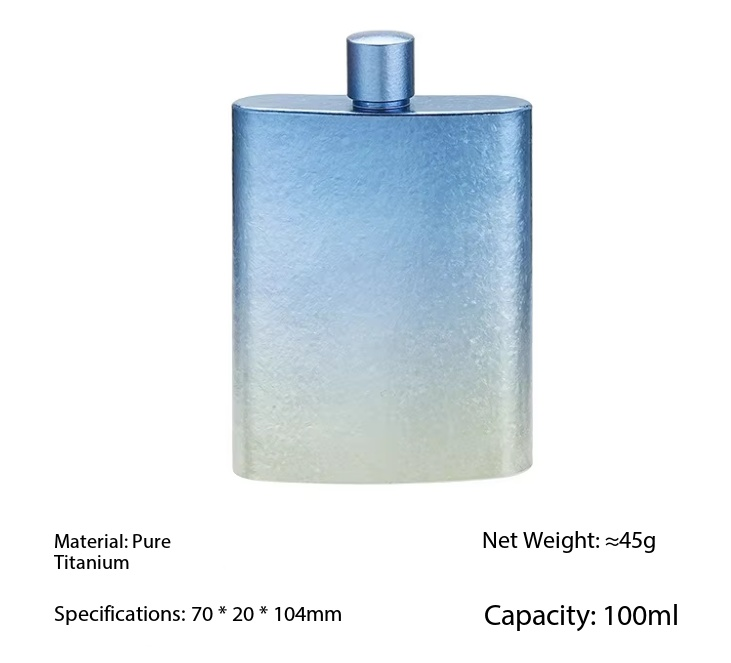 Flacon en titane BLEU-bleu et jaune-100ml