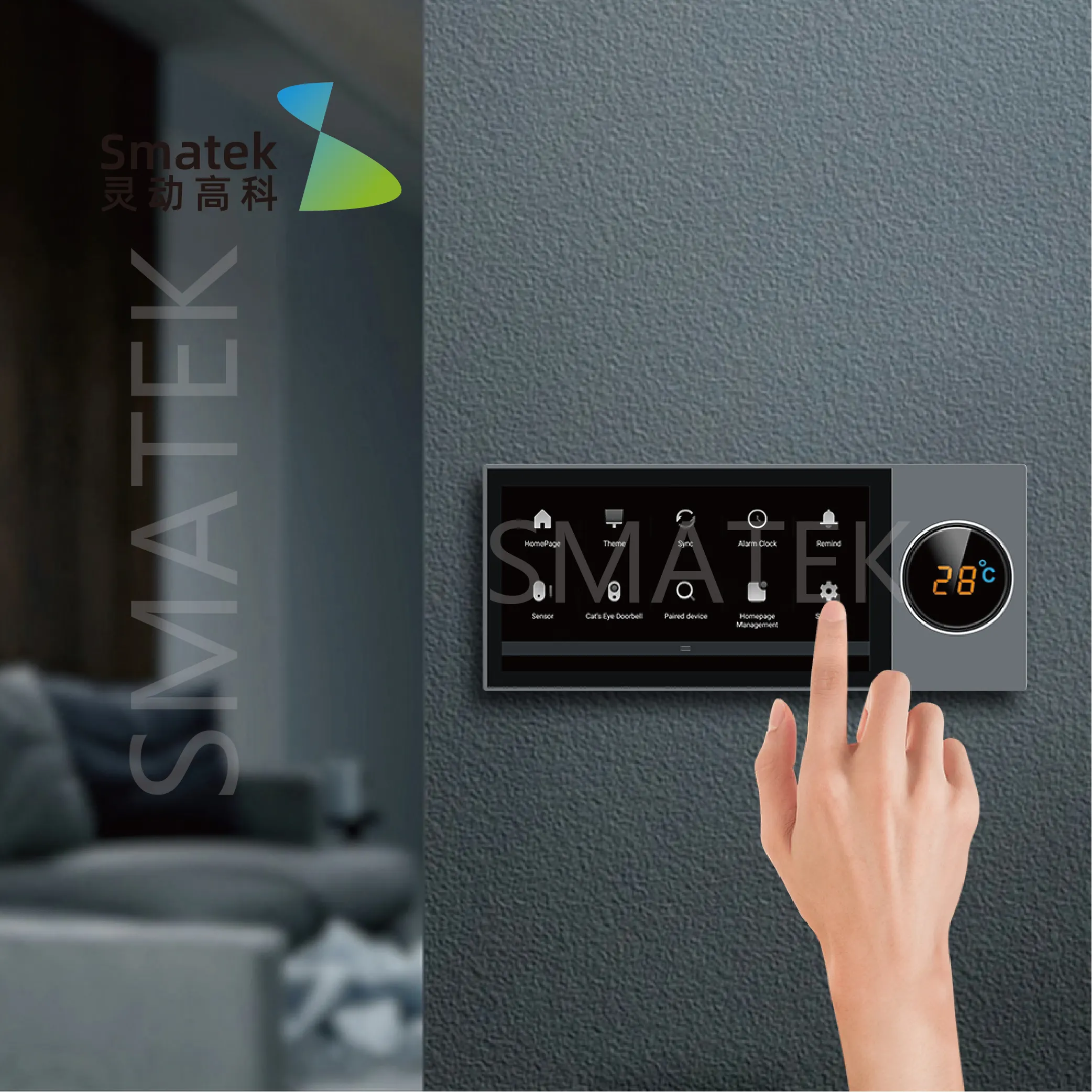 2024 intelligentes Wohnen All-In-One-Smart-Home Zigbee Gateway Tuya eingebautes 6" Touch-Stuition-Smart-Switch