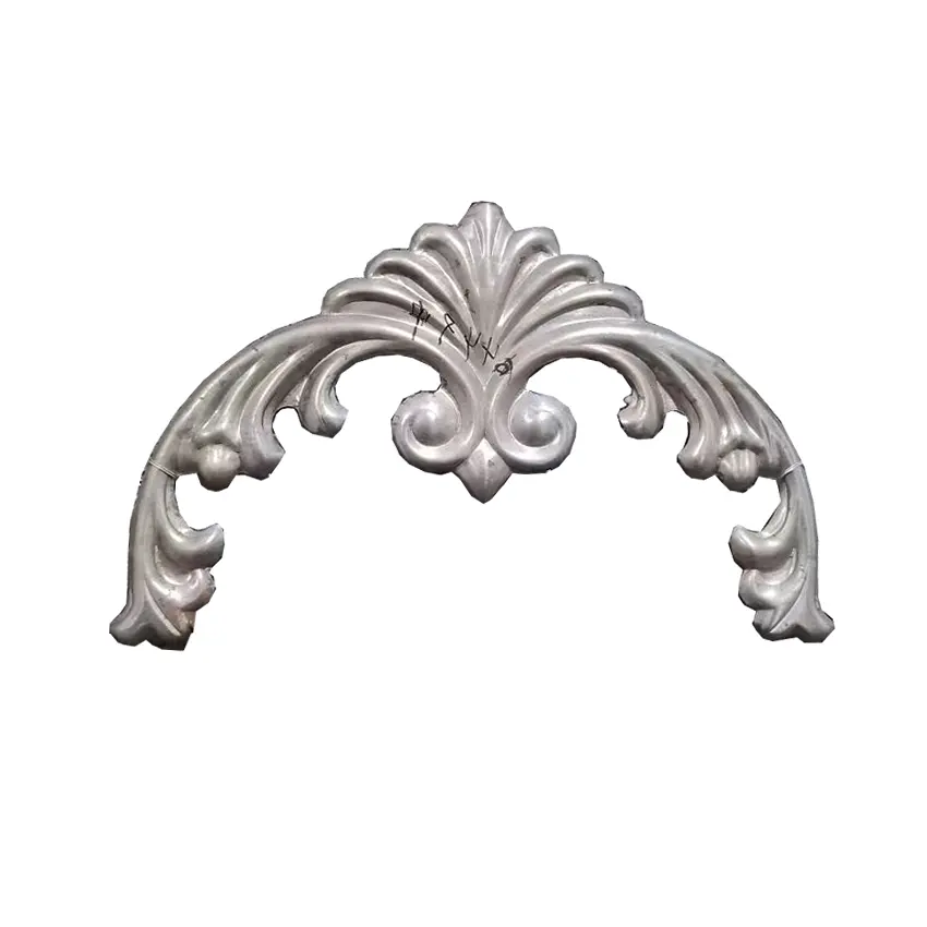 Piezas de accesorios para puerta de jardín, estampado de flores de hierro forjado de acero fundido