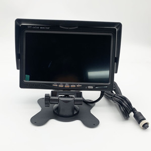 FL y OEM 1024*600 pantalla inversa de respaldo 7 pulgadas vehículo LCD marcha atrás Monitor de visión trasera conector de 4 pines para autobús camión