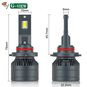 Gview อุปกรณ์ตกแต่งรถยนต์ G15ระบบให้แสงสว่างอัตโนมัติ9005 HB3 9006 HB4หลอดไฟ LED ชุดแปลงหลอดไฟหน้าอุณหภูมิ6000K สี - Product Image 2