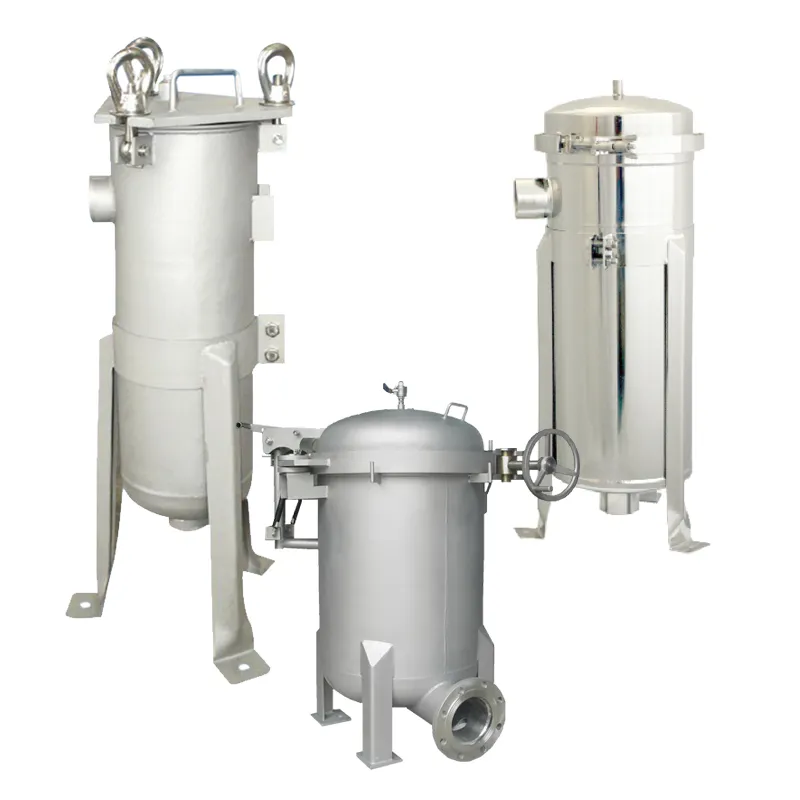 Novo produto fábrica Outlet aço inoxidável 304/316 multi saco filtro industrial água filtros