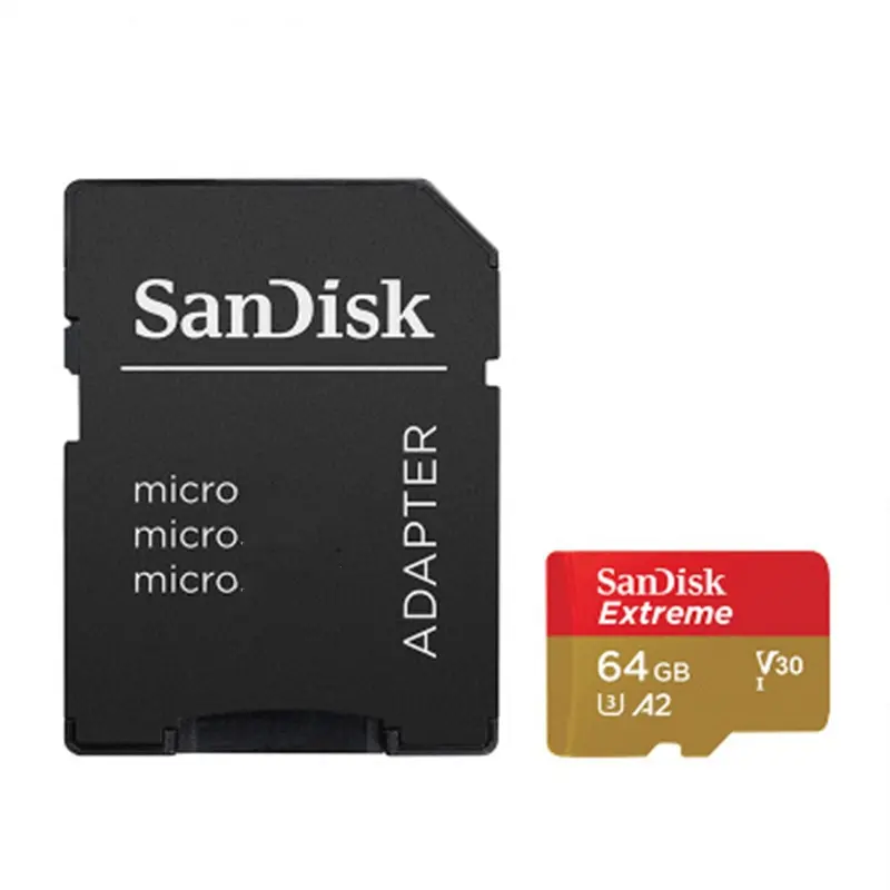 Cartão de memória Sandisk U3 câmera esportiva de alta velocidade para fotografia aérea não tripulada cartão TF 32G 64G 128G 256g Extreme