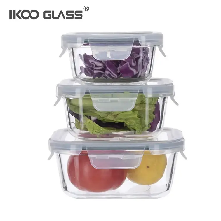 New Products Kitchen Accessories Meal Prep Containers Glass Food Storage Containers with Lids