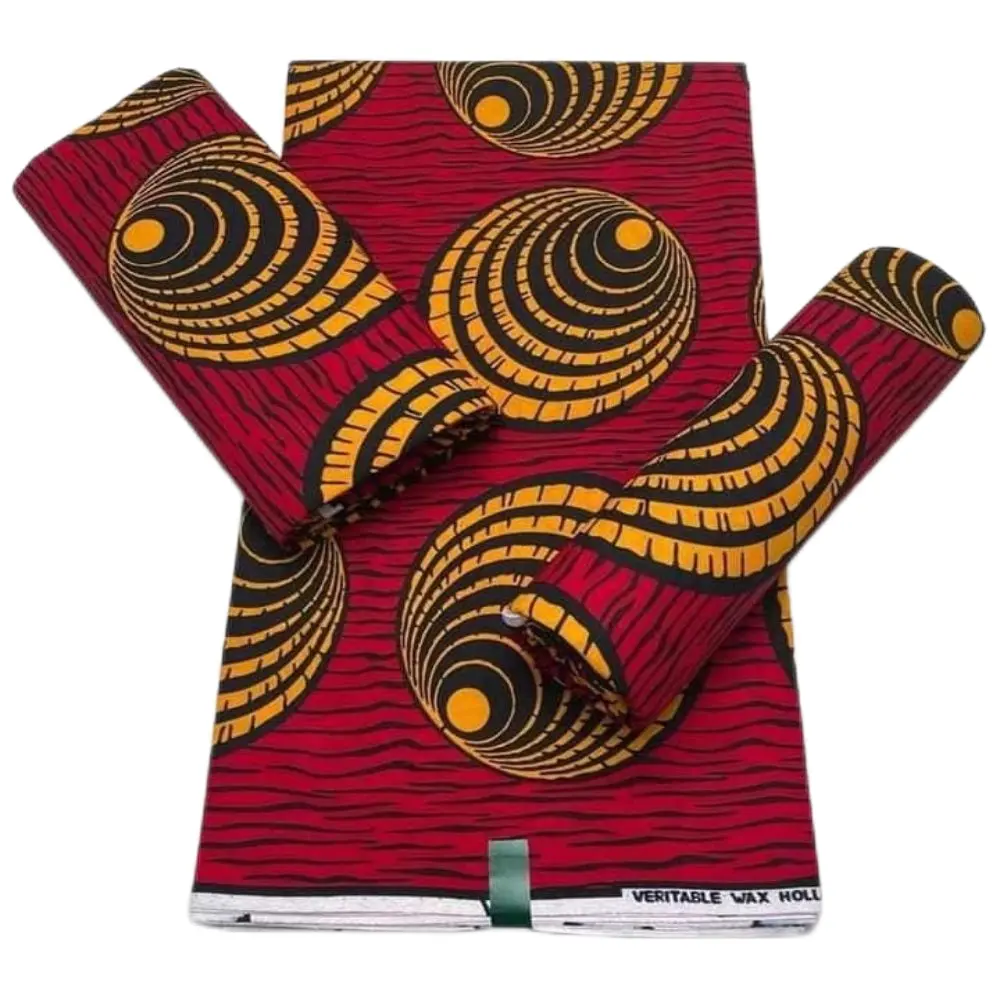 Tecido de algodão cera africano real para roupa de trabalho, pano de cabelo em cera holandesa 145GSM, novo design