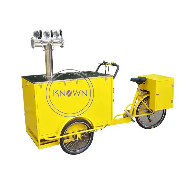 Triciclo de carga eléctrica personalizado, máquina expendedora de alimentos con helado de perro caliente, para España, OEM