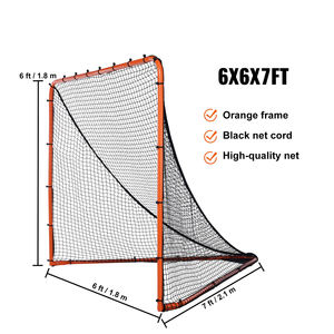 Портативная сетка для игры в лакросс 6 х6 футов со стальным каркасом и сумкой для переноски, легко настраиваемая тренировочная сетка для молодежи и взрослых - Product Image 5