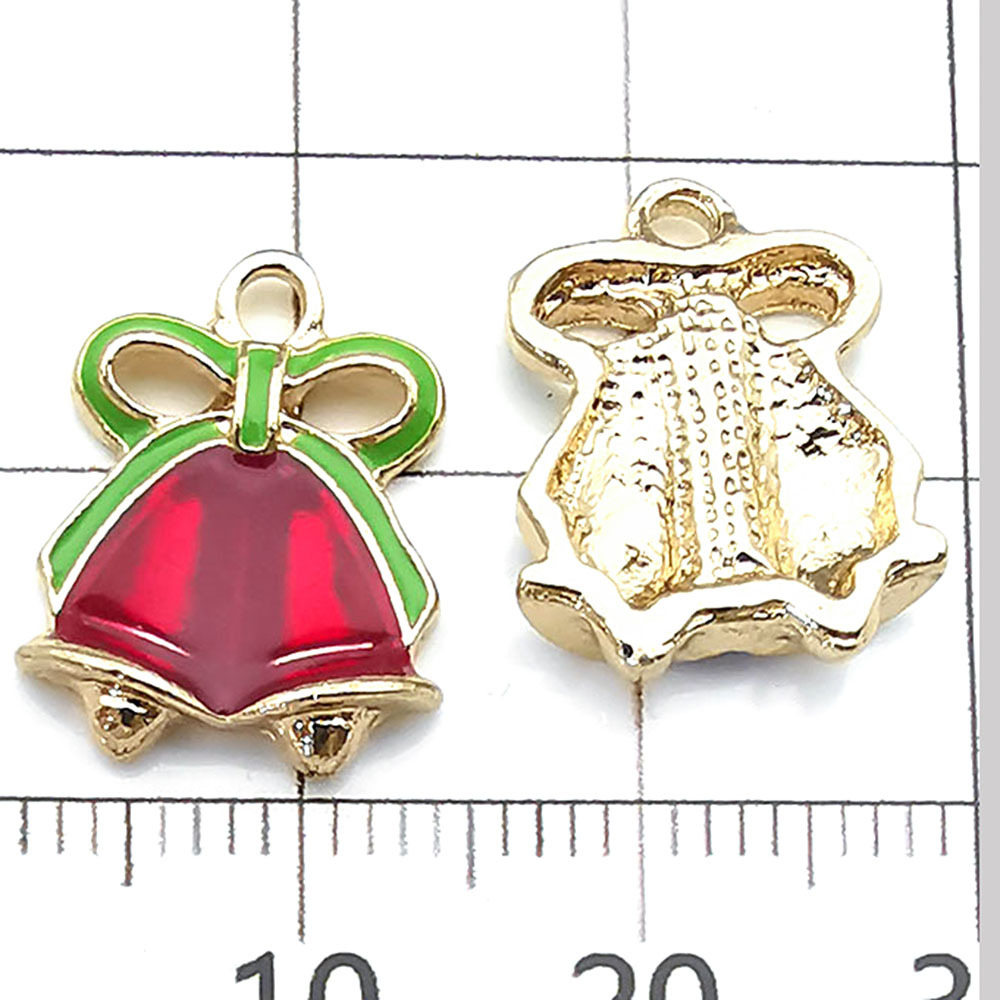 One red dripping Christmas bell - 1.7g - 13*13mm - 12526