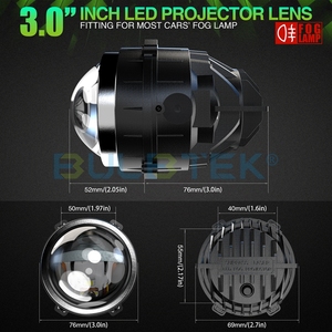BULBTEK AF01 <strong>LED</strong> Fog Lamp Bi <strong>LED</strong> Projector Lens 3.0 Inch Headlights Bulb Retrofit 250W <strong>15000</strong> Lm Dual Projector Lens for TOYOTA - Product Image 6