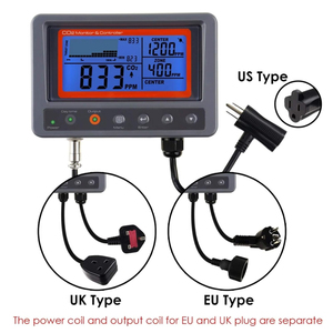 <strong>CO2</strong> Controller Carbon Dioxide Controller C02 Meter Monitor with Relay Function 4.5m Cable NDIR <strong>Sensor</strong> for Grow Plant Greenhouse - Product Image 2