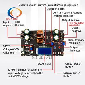 Zk-SJ20 300W High Power Boost Power <strong>Module</strong> Supports Solar MPPT <strong>Input</strong> 7V-80V <strong>Output</strong> 1.4V-79V Current 20A Step-down Power <strong>Module</strong> - Product Image 3