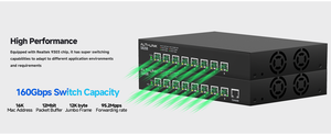 Nicht verwaltete 8-Port 10G RJ45-Netzwerk-Switches 8*10G Copper Base-T-Plug-and-Play-Option mit schneller Einrichtung Einfach zu bedienen Budget freundlich - Product Image 6