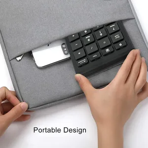 Wireless BT/2.4G tastiera numerica 22 tasti Mini Numpad tastiera numerica per Notebook portatili, Desktop, finestre PC, iOS, Android