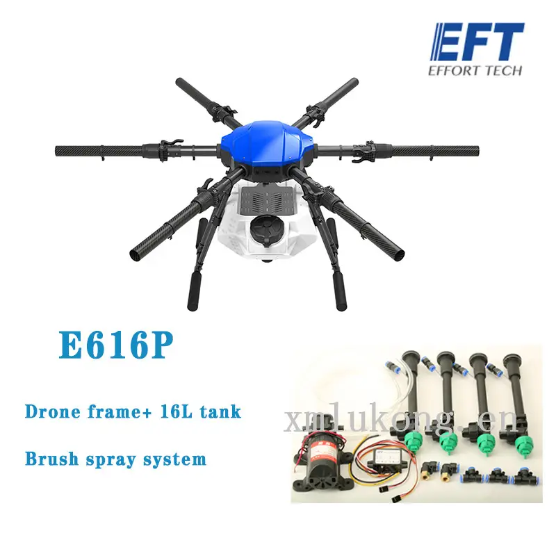 2021 nuovo EFT E616S E616P 16L 16KG Agricolo uav Drone Giardinaggio Sprinkler Drone Telaio Kit Sistema A Spruzzo