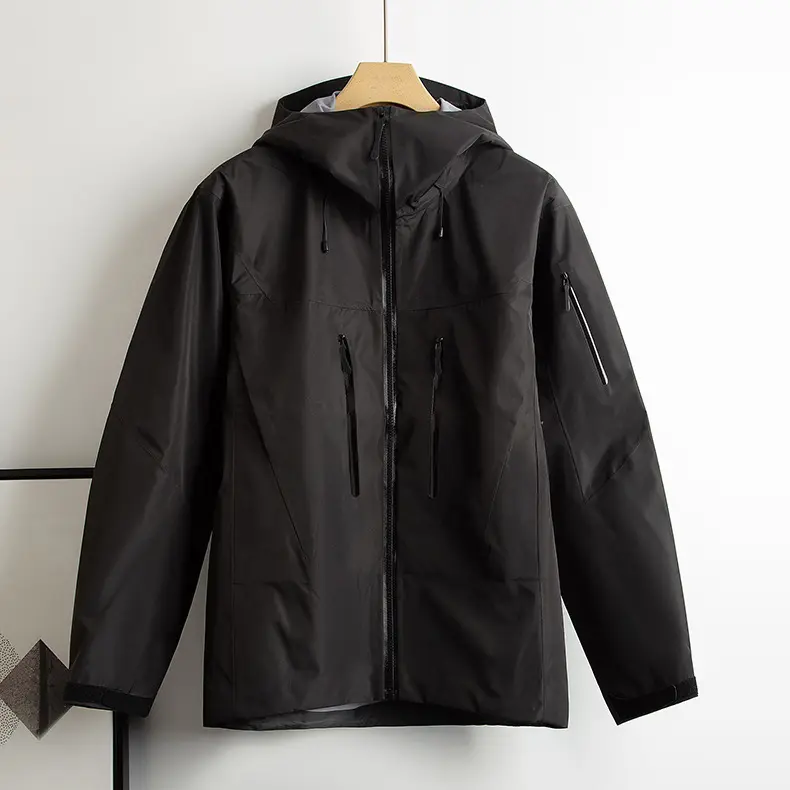 Coupe-vent en polyester léger de haute qualité imperméable et résistant à l'eau veste pour hommes pour voyage randonnée Protection contre la pluie