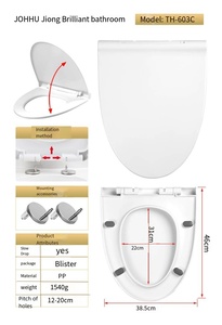 Sıcak satış kolay kurulum dayanıklı A sınıfı PP malzeme yavaş düşüş hızlı bırakma bide tuvalet kapağı - Product Image 5