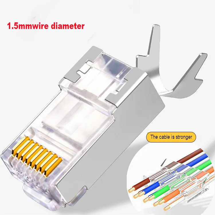 Cable de paso de Red cat5e 8p8c cat6a, conector ethernet hembra resistente al agua, cat6 RJ45, CAT7