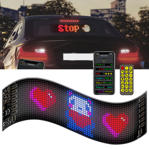<strong>Led</strong> Car Display Flexible Matrix Screen Panel App Remote Controlled RGB DIY Text Lamp for Car Window Rear Decoration Board Light - Product Image 5