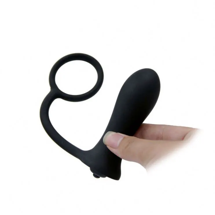 Man Gay Double Vibrator Anal Plug Penis Erection Butt Male Prostate Massage Erotic Toys