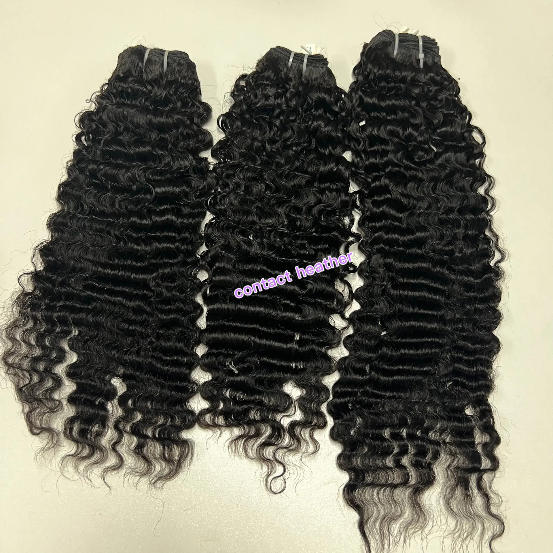 Paquets de cheveux bouclés birmans couleur noire naturelle cheveux bouclés crépus birmans bruts 100% cheveux humains vietnamiens Double qualité dessinée