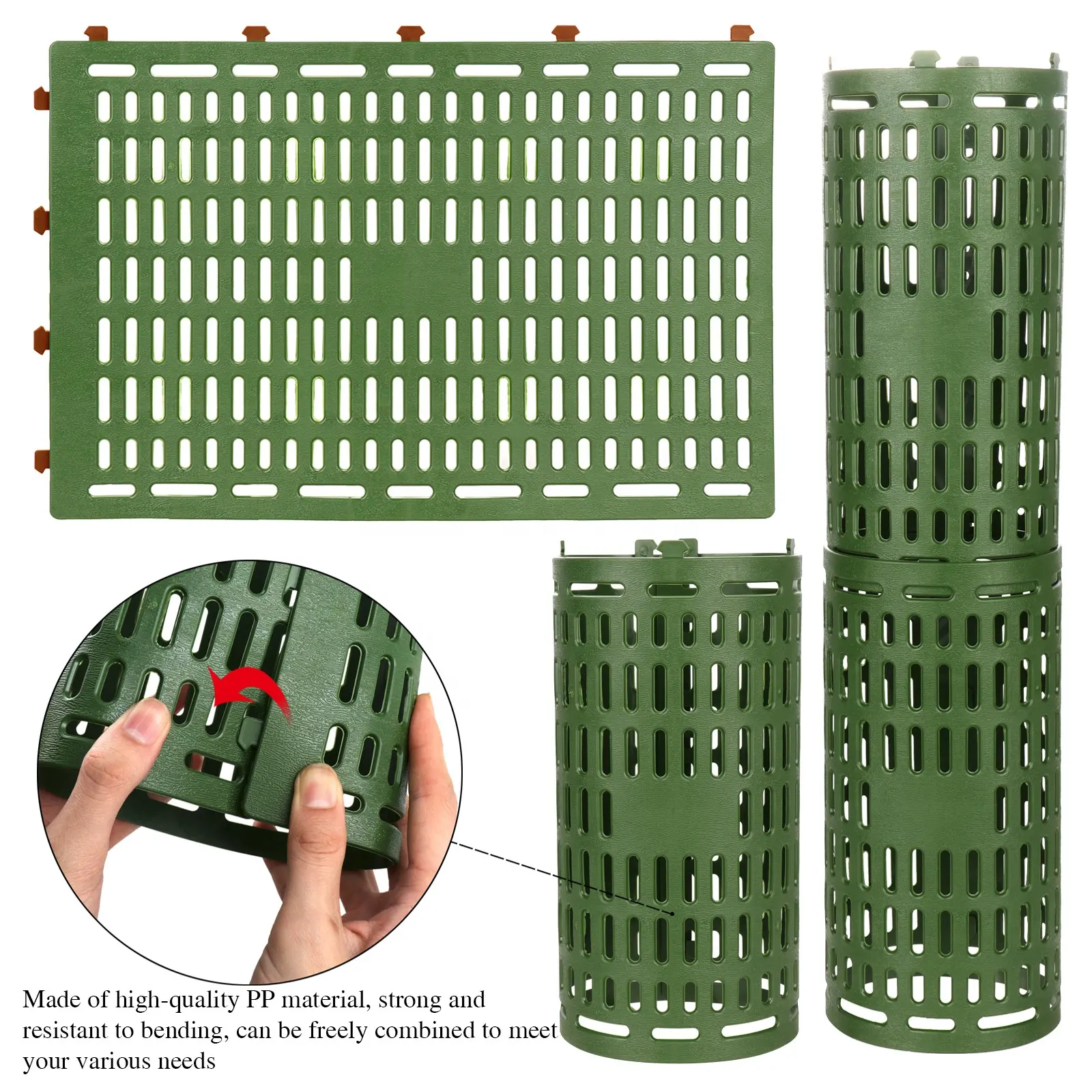 Novo Ajustável Árvore Trunk Protector pp Plástico Sapling Guard Oco Fence Guard Cover Plant Protection Tool Jardim Acessórios