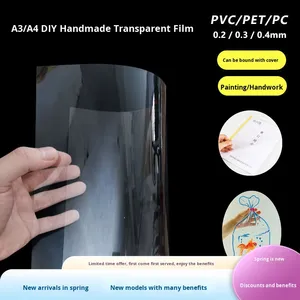 A4-Film barrière de qualité médicale imperméable transparent pour animaux de compagnie, couverture de reliure A3 faite à la main, ultra-mince, découpable, bricolage sans odeur - Product Image 2