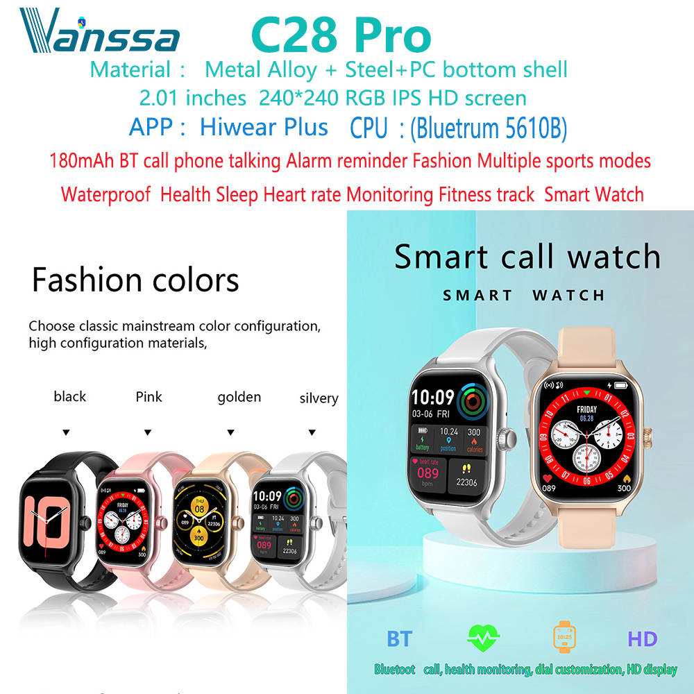 C28-Pro-sport-fitness-montre intelligente
