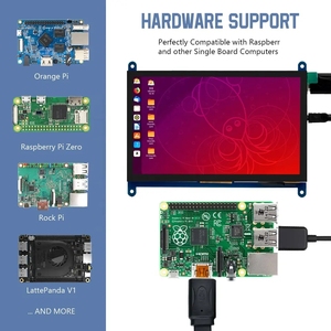 Raspberry Pi 7 Zoll IPS 1024*600 LCD Kapazitives Touchscreen-Display Monitor Himbeer-Pi-Zubehör Unterstützung Himbeer-Pi 4