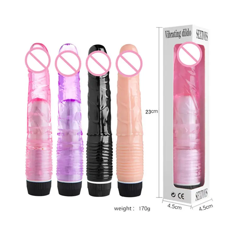 Cheap Price Sex Toys for Woman 23cm Crystal Big Realistic Dildo Vibrator for Women