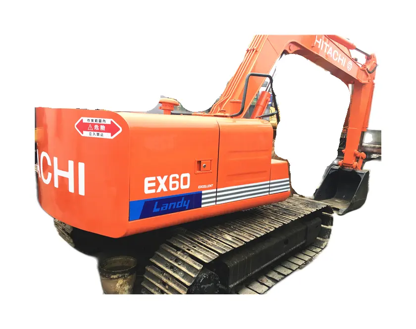 Excavadora hidráulica de segunda mano Hitachi EX60, excavadora sobre orugas a la venta, buen estado y precio bajo